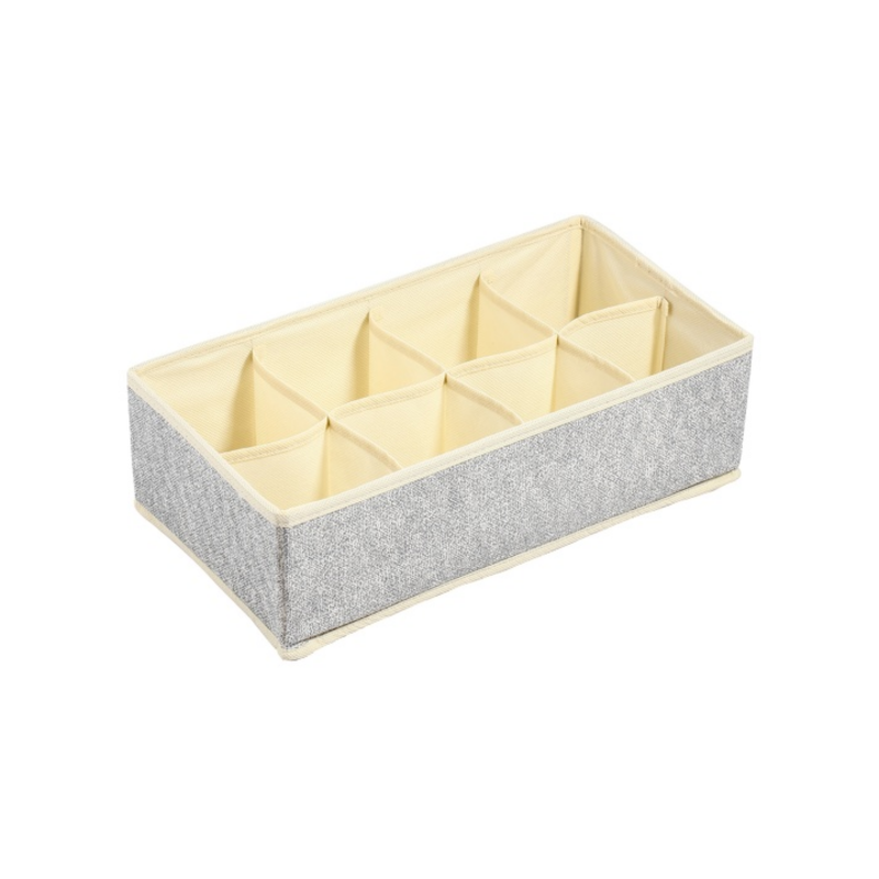 Lot de 4 Boà®tes Tiroir de rangement micrcoaéré et respirant avec compartiments Gris MSV
