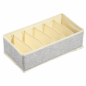 Lot de 4 Boà®tes Tiroir de rangement micrcoaéré et respirant avec compartiments Gris MSV