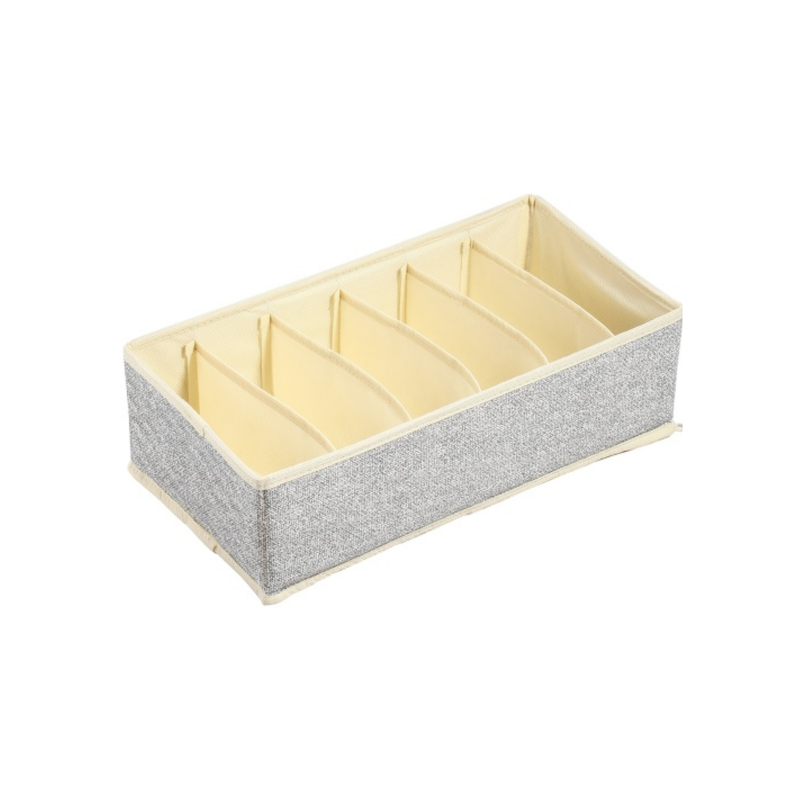 Lot de 4 Boà®tes Tiroir de rangement micrcoaéré et respirant avec compartiments Gris MSV
