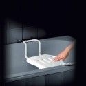 Grand siège télescopique de baignoire inoxydable Blanc Spirella
