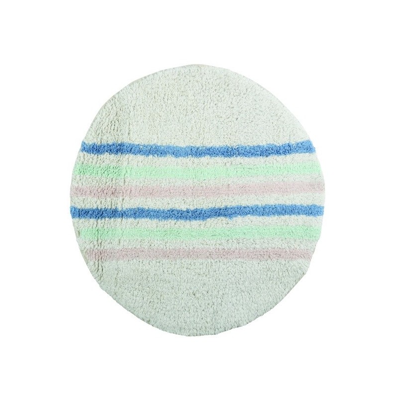 Tappetino da Bagno Rotondo in Cotone SEAUVILLE ø57Cm Multicolor MSV