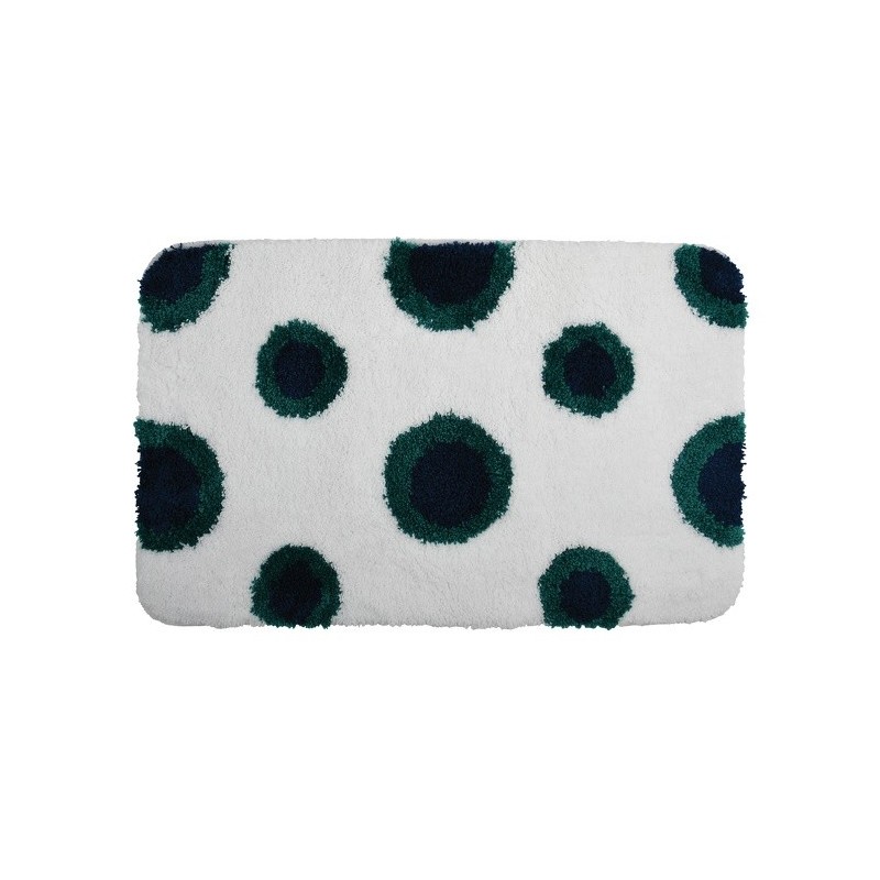 spirella tapis de bain micro fibre DEEP FOREST 50X80cm blanc & Vert Spirella