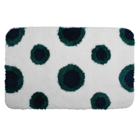 tapis de bain micro fibre DEEP FOREST 50X80cm  blanc & Vert Spirella