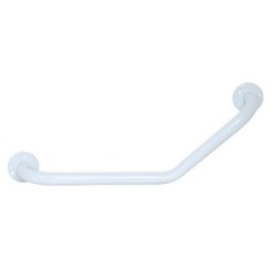 Barra soporte acodada Acero 54x13,5x10cm Blanco MSV