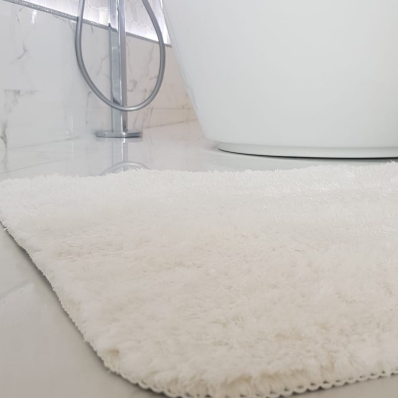 FINO Alfombra de Baño de Microfibra 50x80cm Blanco Spirella