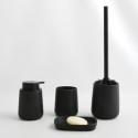 MSV Brosse Wc avec support Céramique MAONIE Noir Mat