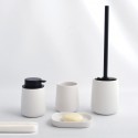 Escobillero con soporte cerámico MAONIE Blanco mate MSV