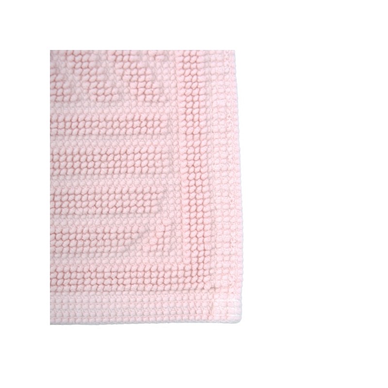 Spirella Badematte CUBO aus Baumwolle 50x80cm Hellrosa
