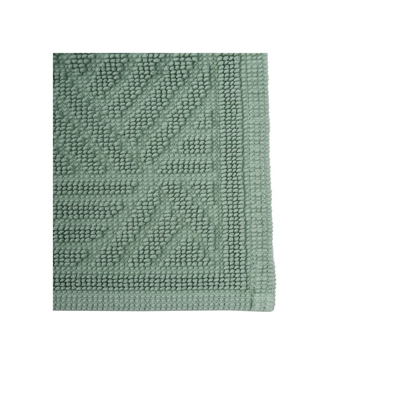 Alfombra de baño de algodón CUBO 50x80 cm Basil Spirella verde
