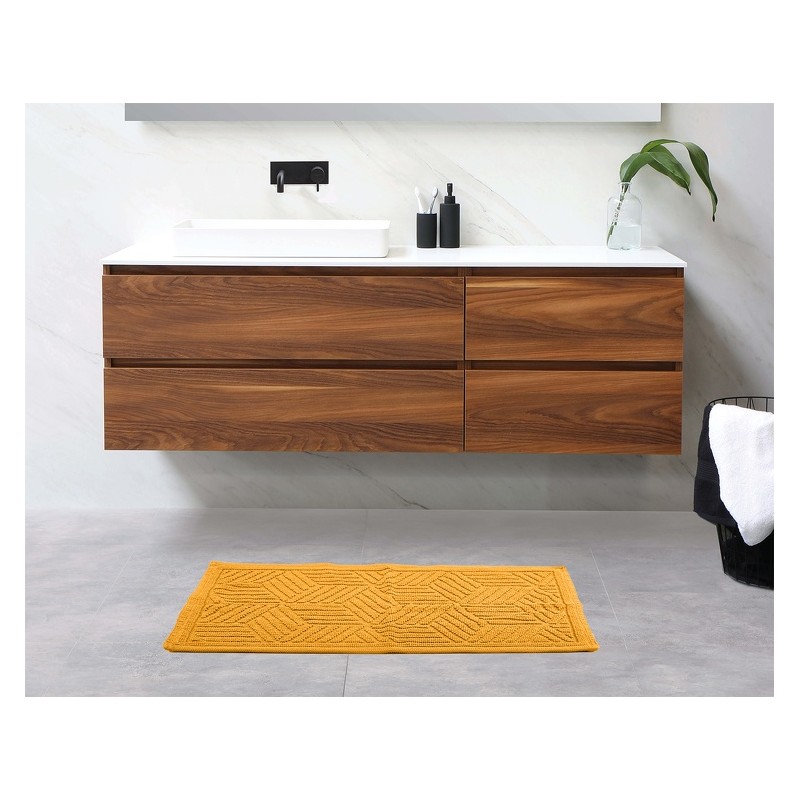 Alfombra de baño CUBO de algodón 50x80 cm Azafrán Spirella