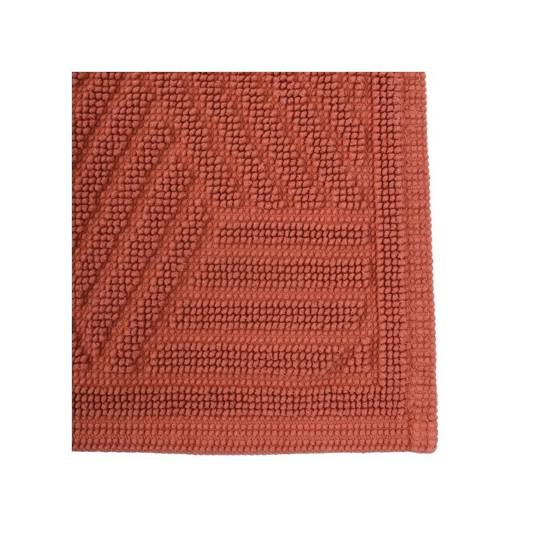 Tappetino da bagno in cotone CUBO 50x80cm Terracotta Spirella