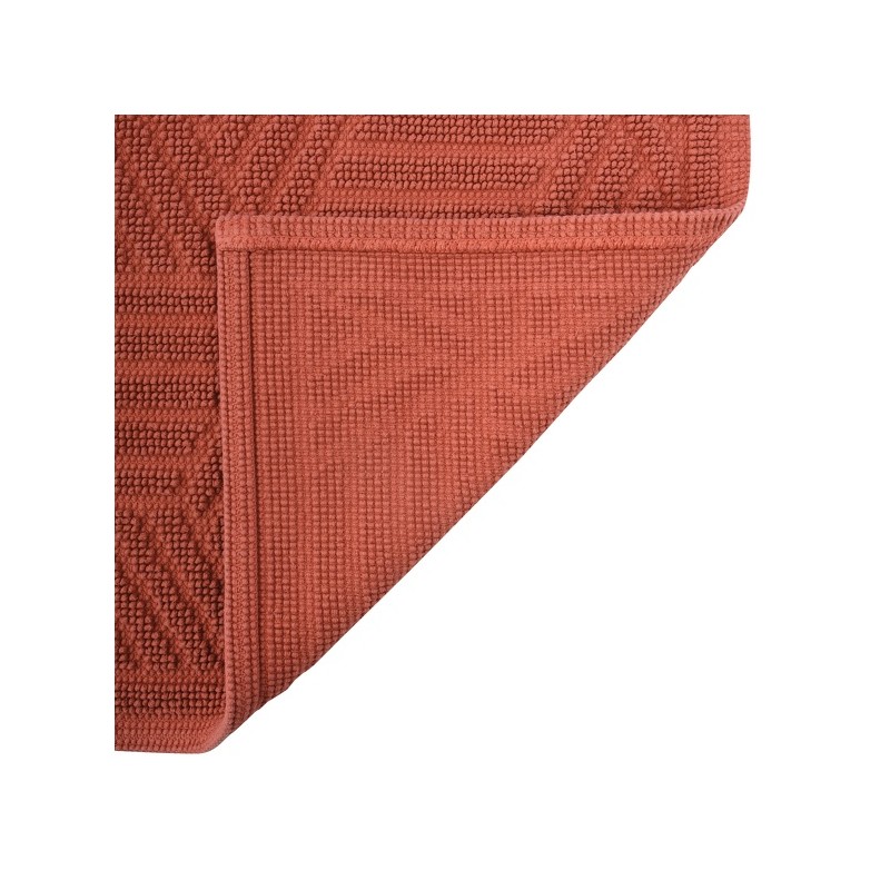 Alfombra de baño de algodón CUBO 50x80cm Terracota Spirella
