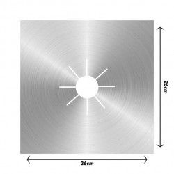 Lot de 16 protèges cuisinière en Aluminium 26x26cm MSV