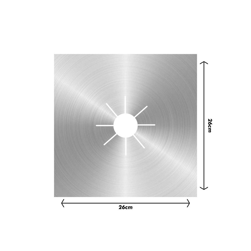 Lot de 16 protèges cuisinière en Aluminium 26x26cm MSV