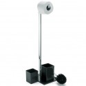 Combiné Wc Inox & Verre Noir MSV