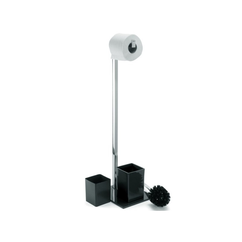 Combiné Wc Inox & Verre Noir MSV