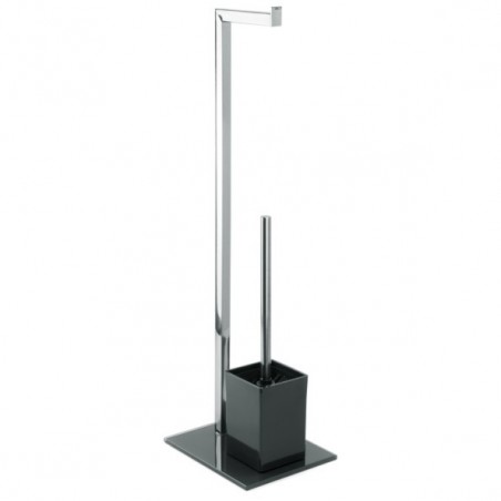 Combiné Wc Inox & Verre Noir MSV