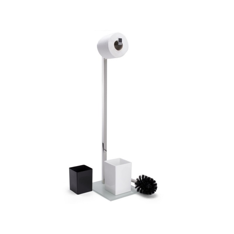 Combiné wc Inox & Verre Blanc MSV