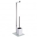 Combiné wc Inox & Verre Blanc MSV