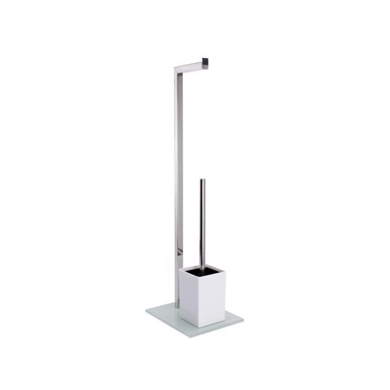 spirella Combiné wc Inox & Verre Blanc MSV