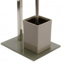 Combiné Wc Inox & Verre Taupe MSV