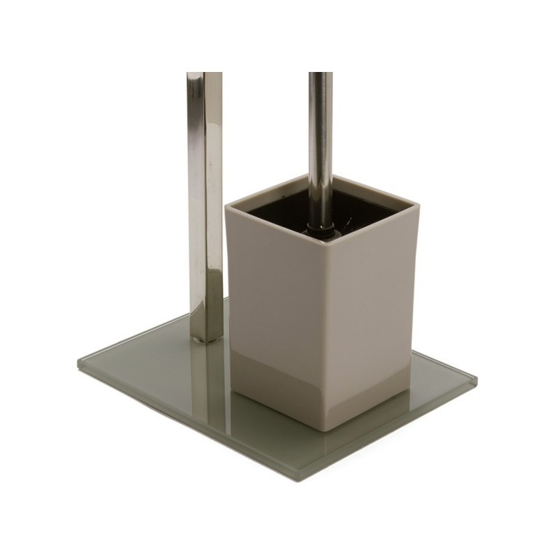 Combiné Wc Inox & Verre Taupe MSV