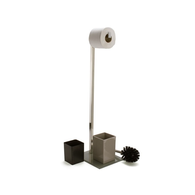 Combiné Wc Inox & Verre Taupe MSV