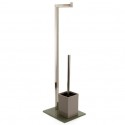 Combiné Wc Inox & Verre Taupe MSV