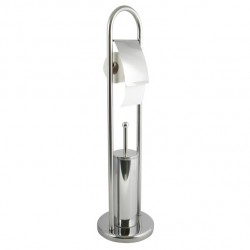 Portarollos escobillero  Combinado Acero Inoxidable Gris MSV