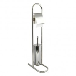 Portarollos escobillero  Combinado Acero Inoxidable Gris MSV
