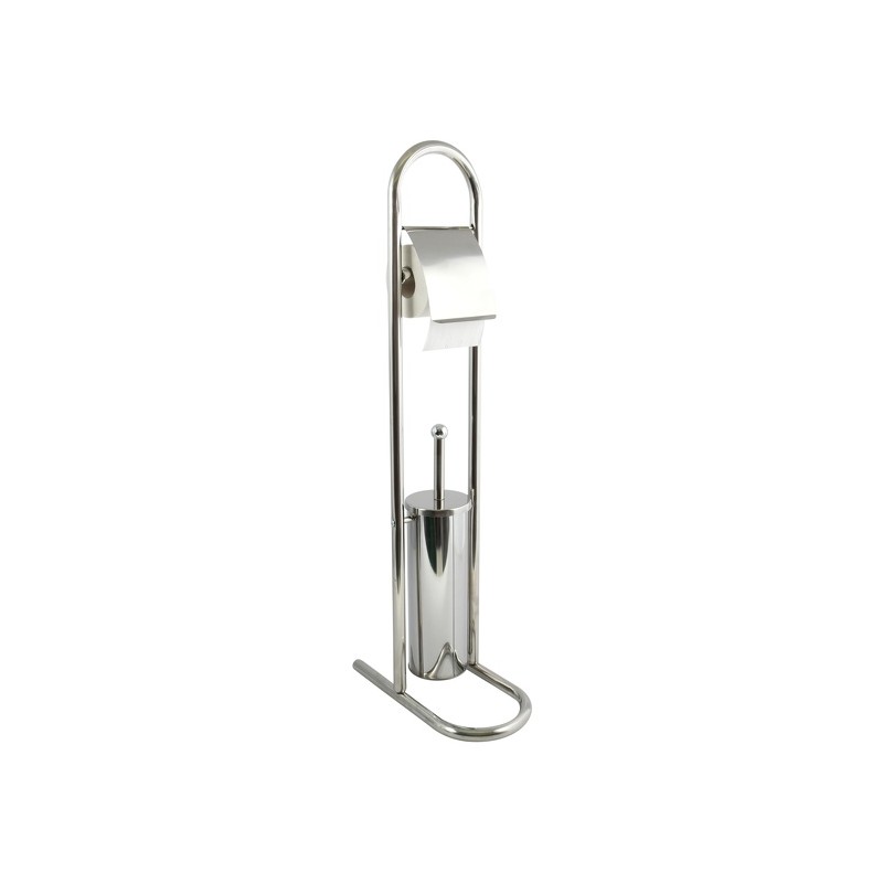 Portarollos escobillero  Combinado Acero Inoxidable Gris MSV