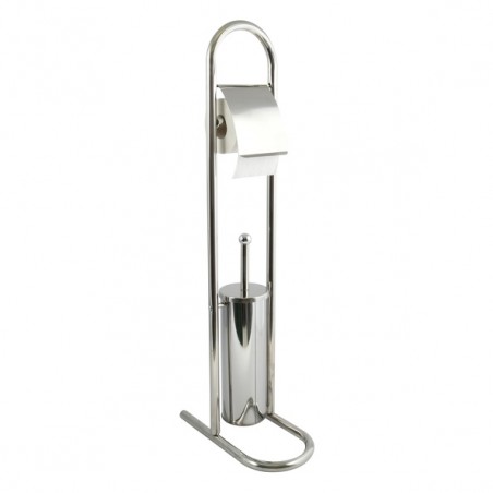 Portarollos escobillero  Combinado Acero Inoxidable Gris MSV