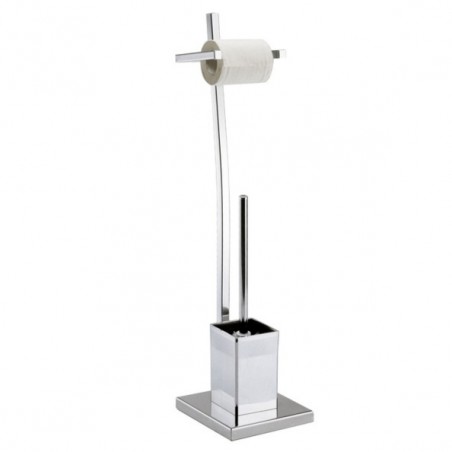 Portarollos escobillero  Pili Gris Cromado Combinado MSV