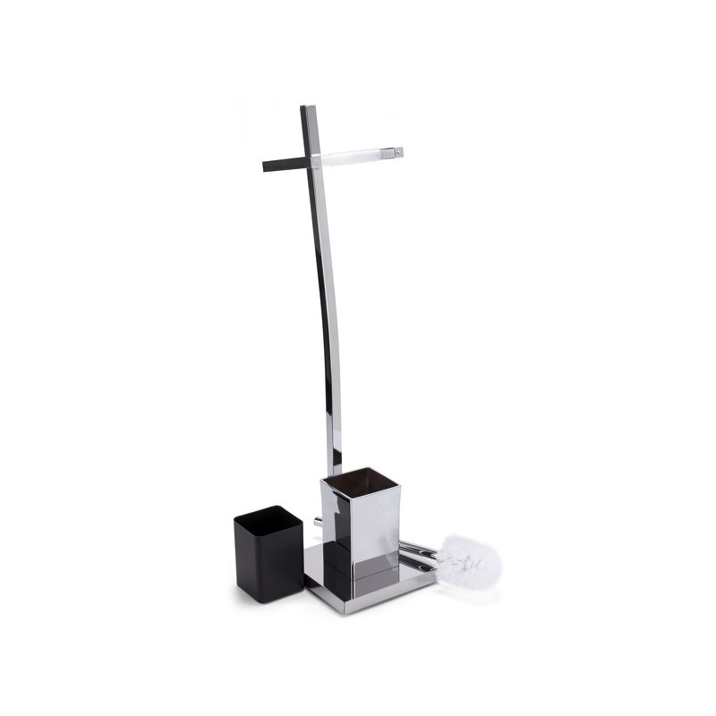 Portarollos escobillero  Pili Gris Cromado Combinado MSV