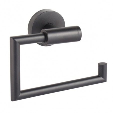 Porte Rouleau Papier Wc Mural ABBY Acier Noir mat MSV