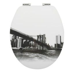 Toilet seat MDF NEW BROOK - Zinc hinges Spirella