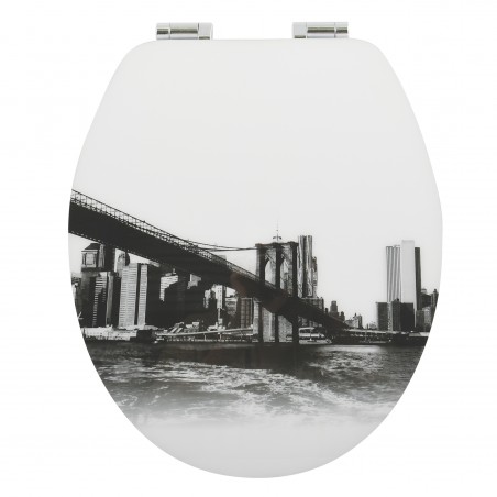 Toilet seat MDF NEW BROOK - Zinc hinges Spirella