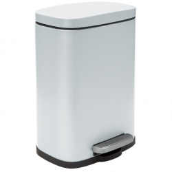 Spirella Pedal Bin Steel AKIRA 5L Matt White