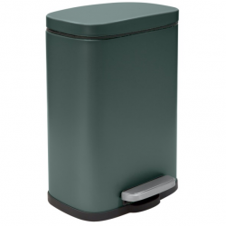 Papelera con pedal de acero AKIRA 5L verde oscuro mate Spirella