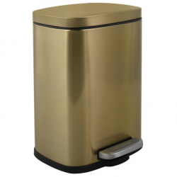 Papelera con Pedal de Acero 5L Oro Metalizado AKIRA Spirella