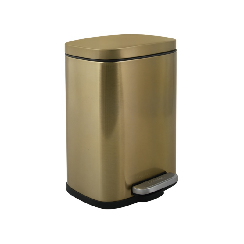Spirella Badezimmer Treteimer AKIRA Steel 5L Gold gebürstet