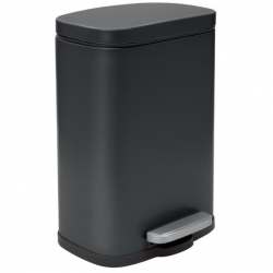 Papelera con pedal Acero AKIRA 5L Negro mate Spirella