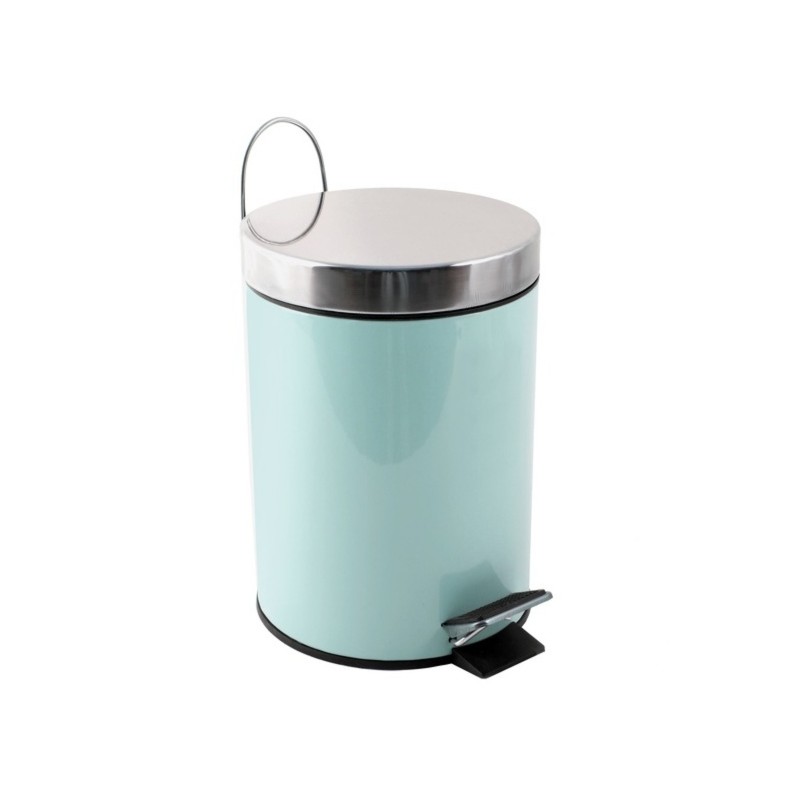 Pattumiera a pedale in acciaio inossidabile 3L Verde pastello MSV