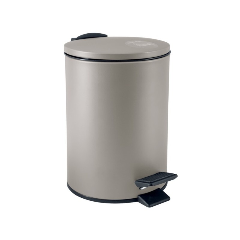 Papelera con pedal Acero ADELAR 3L Topo Mate Spirella