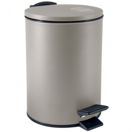 Papelera con pedal Acero ADELAR 3L Topo Mate Spirella
