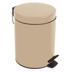 5 Litre White MSV Pedal bin Unna of Stainless Steel 5l-20,5X31,5cm 