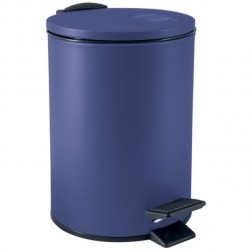 Papelera con pedal Acero ADELAR 3L Azul mate Spirella