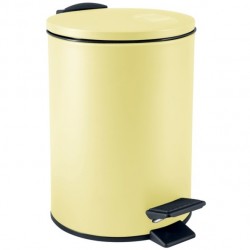 Papelera con pedal Acero ADELAR 5L Amarillo mate Spirella