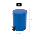 Spirella Badezimmer Treteimer Stahl SYDNEY 3L Blau