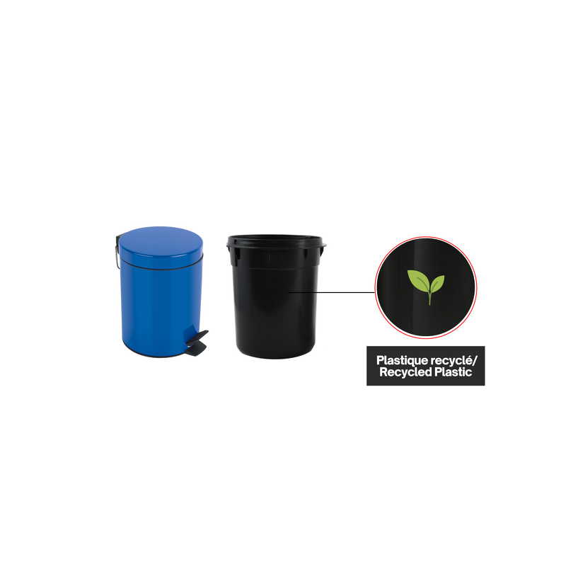 Papelera con pedal Acero SYDNEY 3L Azul Spirella